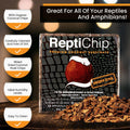 ReptiChip Reptile Substrate Coconut Chip Bedding 72 Quart Compressed Organic Coco Husk Block for Snake Habitat, Ball Pyt