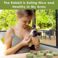 ERKOON Treats Rabbit Toys, 100% Edible Premium Timothy Hay Chew A Blocks for Rabbits, Chinchilla Treats, Chew Toys for T