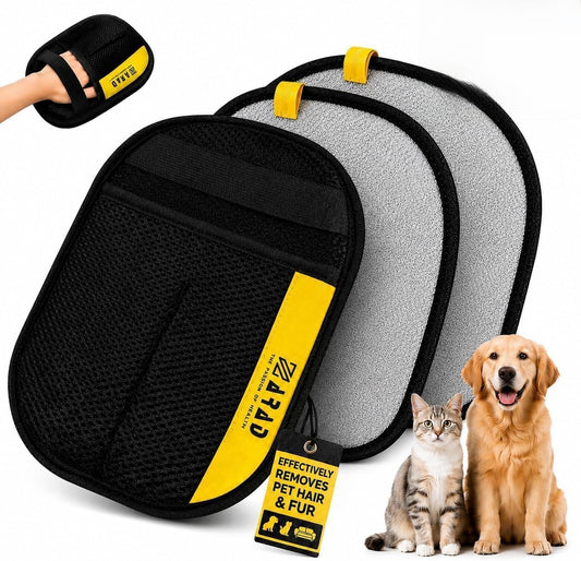 ZARAD Pet Hair Removal Glove for Dogs & Cats – Electrostatic Reusable Dog & Cat Hair Remover Glove Fur Remover for Furni
