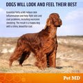 Pet MD Salmon Omega Bites for Dogs - Skin and Coat Supplement with Omega 3 & 6 for Dogs Plus DHA & EPA - Promotes Allergy & Dry Skin Relief - 120 ct