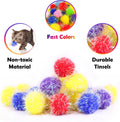 Shizhoo 30 Pieces 1.2 inches Sparkle Pom Pom Balls for Cat - Interactive Glitter Balls, Multicolor, Best as Kitten Play Toys