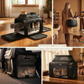 Top-Expandable Cat Carrier with Wheels Pet Window,18x11x11 Airline Approved