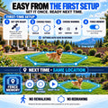 Wireless Dog Fence, GPS Dog Collar Fence System No Subscription, Electric Fence for Dogs with Custom-Shaped Boundary & 6