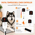 Dog & Cat Heated Bed, 9 Temp Setting & 4 Timer Dog Heating Pad for Outdoor