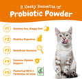Zesty Paws Cat Probiotic Powder - Meal Topper for Cats, Pumpkin, 30 Ct