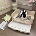 Large Rabbit Litter Box Bunny Potty Training Corner Litter Pan with Drawer Comes with Liners Rabbit Pee Pads, Small Anim