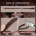 QUMY 4ft Brown Leather Dog Leash for Large Medium Small Dogs Training Leash