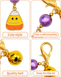 PET SHOW 6 Pack Holiday Dog Collar Charms Bells for Small Dogs Clip-on