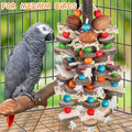 BBjinronjy Large Parrot Toys Bird Chewing Toys-Natural Nuts Corn Loofah Wooden Bird Cage Toy for African Grey,Macaws,Conure,Cokatoos,Cockatiel,Amazon Parrots and Other Medium and Small Birds