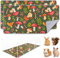 2 Pack Washable Guinea Pig Cage Liner, Reusable Guinea Pig Mat, Waterproof Super Absorbent Pee Pads for Small Animals