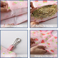 Lesnala 2 Pcs Canvas Hanging Bunny Hay Feeder Bags 3 Holes 2 Styles