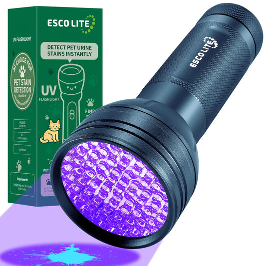 Black Light for Pet Urine Detection Navy Blue UV Flashlight Cat Pee Blacklight Detector Urine,395nm Ultraviolet flashlight Find Dry Stains on Carpet or Floor