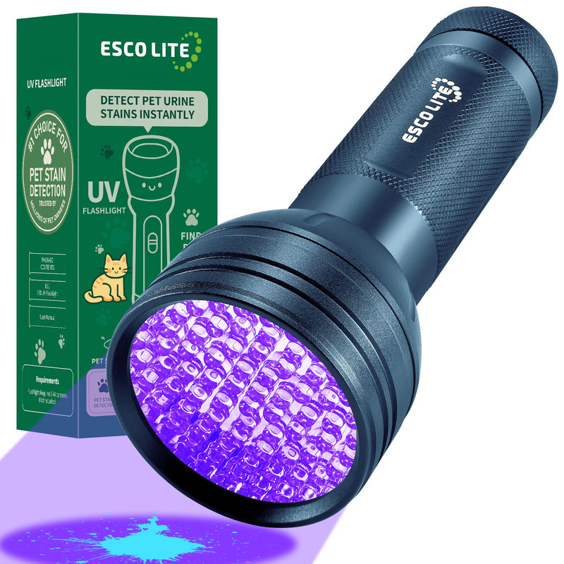 Black Light for Pet Urine Detection Navy Blue UV Flashlight Cat Pee Blacklight Detector Urine,395nm Ultraviolet flashlight Find Dry Stains on Carpet or Floor