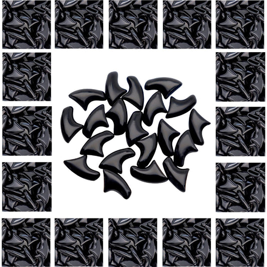 VICTHY 120pcs Cat Nail Caps | Cat Claw Caps | Cat Nail Covers with Adhesives and Applicators (Black M)