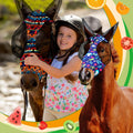 Weewooday 2 Pieces Horse Fly Masks for Horses Soft Fly Masks for Ears Smooth and Elasticity Mask with UV Protection(Trib