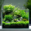 Vimvins 3 Gallon Glass Fish Tank, Easy to Maintain Small Aquarium for Betta/Goldfish/Snails/Shrimp and Aquatic Planting.