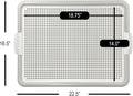 Dog Pee Pad Holder Tray, Puppy Potty Training, 22.5"x16.5", PP Plastic, Snap Lock, 4 Colors (Gray)