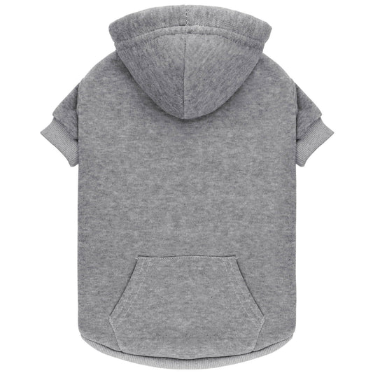 Dog Sweaters for Medium Dogs,Dog Hoodie Sweater Solid Soft Brushed Fleece Pet Clothes Pet Hoodie Sweatshirt with Pocket(Grey-M)