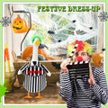 Halloween Porch Goose Outfit Black and White Striped Suit Clothes