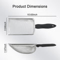Eiodoni Stainless Steel Mesh Litter Shovel, Metal Non-Slip Black Handle Sifter, Fine Mesh Reptile Cleaner Scooper for Lizard Substrate, Reptile Terrarium Sand & Waste