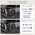 Petsfit Expandable Cat Carrier Dog Carrier,Airline Approved Soft-Sided Portable Pet Travel Washable Carrier for Kittens,Puppies,Removable Soft Plush mat and Pockets,Locking Safety Zippers