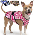LUCOLOVE Dog Cooling Vest - 2-Layer Cooling with Soft Microfiber Fabric - Lightweight, Adjustable and Comfortable - UV Protection for Small to Large Dogs - Relief in Hot Weather (Pink, Large)
