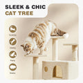 Aidoly Cat Tree 54 Inch, Multi-Level Cat Tower with Condo, Perches, Sisal Scratching Posts and Climbing Ladder, Pet Play Toy Balls House for Indoor Cats
