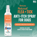 TropiClean Flea and Tick Bite Relief Treatment Spray for Dogs & Cats, 8oz