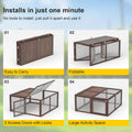 Portable Chicken Run Rabbit Hutch Folding Chicken Cage for Indoor/Outdoor,Top & Side Opening Doors Small Animal Pet Play
