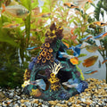 Uniclife Aquarium Decorations Resin Coral Rock Mountain Cave Fish Tank Decor Ornaments Fish House for Betta Rest Hide Pl
