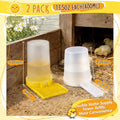 2 Pack Quail Water Feeder, Anti Drowning Design, 400ml