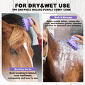 MAXIMILIAN Purple Horse Curry Comb Horse Brush for Shedding&Bathing&Massage