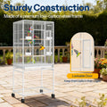 VIVOHOME 54 Inch Wrought Iron Large Bird Cage with Rolling Stand