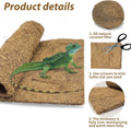 PIVBY 2 PCS Reptile Carpet, Natural Coco Coir Mat (19.6" x 11.7"), Coconut Fiber Substrate Pet Terrarium Liner for Beard