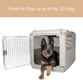 SportPet Designs Collapsible Medium Pet Travel Carrier (Tan), Hard-Sided Kennel for Medium Dogs, Puppies, Cats, Kittens,