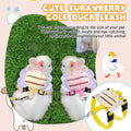 4 Sets Leash Set Small Pet Cute Vest Harness Leash and Adjustable Bunny Rabbit Harness with Decoration for Bunny Ferret 
