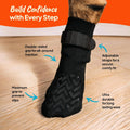 Anti-Slip Socks for Dogs - Breathable & Washable Non Slip Grippy Socks, Rubberized Paw & Adjustable Strap, Secure Fit to