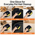 TTIIHOT Electrostatic Gloves for Pet Hair Removal: Upgraded 2PCS Animal Fur Removal Tool for Dogs&Cats Efficient Reusable Pet Hair Remover for Couch Carpet Car Seat Clothing Quick Clean (2 pcs-Black)