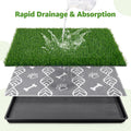 LOOBANI Large Dog Grass Pad with Tray - 45x29in for Balcony Apartment