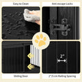 Hzuaneri 27.2" Dog Crate Furniture with Barn Door, Heavy Duty Dog Kennel Indoor with 2 Doors, Wooden Pet Cage End Table for Small Medium Dogs up to 22 lb, Anti-Chew Anti-Escape, Black DFC84304B