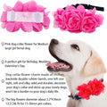 4PCS Dog Collar Flower Pink Attachment Bow Slider Charm for Large Dog