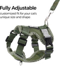 pangdi Cat Harness and Leash Escape Proof Extra Large Kitten Harness Maine Coon Cat Vest for Walking Travel, Dark Green, XL
