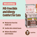 Licks Cat Skin & Allergy Support, Omega 3, Skin and Coat Support, 10 Ct