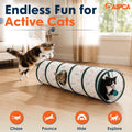 ASPCA Cat Tunnel with Rattle Toy – Interactive Collapsible Cat Tunnel for Indoor Cats, Crinkle Play Tunnel with Hanging 