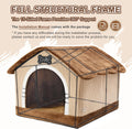 Indoor Dog House with Frame,Large Dog Cave Bed,Insulated Cozy Dog Tent