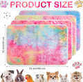 Tudomro 8 Pcs Guinea Pig Fleece Cage Liners, Tie Dye, 16 x 24 Inch
