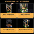 Jumping Spider Enclosure Kit, Pre-Assembled Acrylic Spider Enclosure with Magnetic Door, Clear Spider Terrarium Habitat 