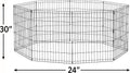New World by MidWest Homes for Pets 30-Inch Exercise Pen, for Indoor and Outdoor use, 16 Sq Feet of Play, Folding Dog Pen, No Door Design for Maximum Security, Easy to Set Up, Foldable Pet Playpen