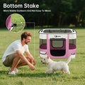 Dog Playpen,Cat Pet Puppy Pen,Portable Playpens for Dogs Indoor Outdoor Travel Camping Use,Foldable Dog Kennel Tent Crate for Rabbit Small Animals with Carrying Case (Grey with Pad, Medium)