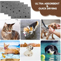 Chumia 4 Pcs Dog Towels for Drying Dog Puppy Bulk Microfiber Absorbent Paw Towel Pet Bathing Supplies Quick Drying for Medium Cats Pets Shower(55 x 28 Inch,Gray)